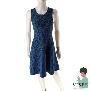 Issa London Fit and Flare Knit Print Dress